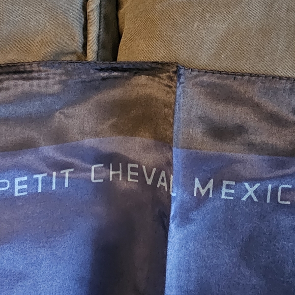 Hermès scarf, Early 21st C., Mon Petit Cheval Mexicain, Blues, golds, 90 cm36x36 - Picture 2 of 7